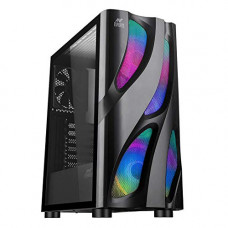 Deals, Discounts & Offers on  - Ant Esports ICE-320TG Mid Tower Computer Case I Gaming Cabinet Supports ATX, Micro-ATX, Motherboard with Transparent Side Panel 3 x 120mm ARGB Front Fan, 1 x 120mm Rear Fan Preinstalled - Black