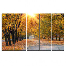 Deals, Discounts & Offers on  - WENS Nature Creation 5 Panels Velvet Laminated Wall Art