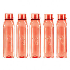 Deals, Discounts & Offers on  - Milton Prime 1000 Pet Water Bottle, Set of 5, 1 Litre Each, Red | BPA Free | 100% Leak Proof | Office Bottle | Gym Bottle | Home | Kitchen | Travel Bottle | Hiking | Treking Bottle