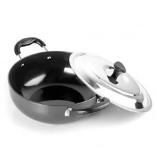 Deals, Discounts & Offers on Cookware - Cello Aluminum Hard-Anodised Classy Kadhai, 2.5 LTR with Steel Lid, Gas Stove Compatible only, Black
