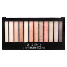 Deals, Discounts & Offers on Beauty Care - Swiss Beauty Pro Fearless Exotic Colors Eyeshadow Palette 12 Colors, 18g |