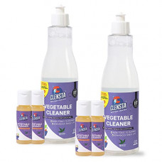 Deals, Discounts & Offers on  - Clensta Vegetable & Fruit Wash| Total 3000ml | Fights Germs, Remove Pesticides & Wax, with Neem Extracts | 1 Bottle (500 ml) & 2 Smart Refills (Makes 1000 ml) | Pack of 2