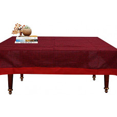 Deals, Discounts & Offers on  - Heart Home Checkered Design Cotton 4 Seater Center Table Cover 60