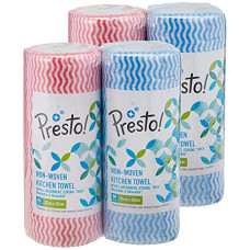 Deals, Discounts & Offers on  - Amazon Brand - Presto! Non-woven Kitchen Towel Roll - 80 Pulls (Pack of 4)