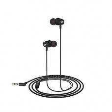 Deals, Discounts & Offers on Headphones - Portronics Conch 80 in Ear Wired Earphones with Mic, 3.5mm Jack, 10mm Dynamic Drivers, Extra Bass, Magnetic Latch, Nylon Braided Wire(Black)