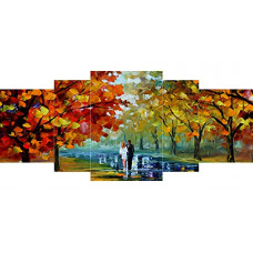 Deals, Discounts & Offers on  - SAF Set of 5 Couple Modern Art UV Textured Home Decorative Gift Item large Panel Painting 42 Inch X 18 Inch