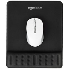 Deals, Discounts & Offers on  - Amazon Basics Gel Mouse Pad Wrist Rest Memory-Foam Ergonomic Design | Cushion Wrist Support & Pain Relief | Suitable