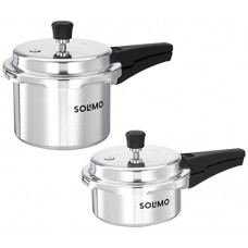Deals, Discounts & Offers on Cookware - Amazon Brand - Solimo Aluminium Pressure Cookers - 2 & 3 Litres, Induction