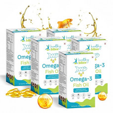 Deals, Discounts & Offers on  - Healthy Bliss Omega-3 1000mg Capsules with Fish oil - EPA + DHA (Guarantee Results) Set of 150 Capsule.