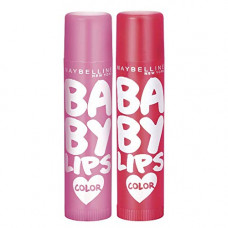 Deals, Discounts & Offers on Beauty Care - Maybelline New York Baby Lips Pink Lolita & Baby Lips Cherry Kiss Lip Balm , Pink, Red, 31.2 g (Pack of 2)