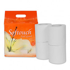 Deals, Discounts & Offers on  - Softouch Toilet Roll Tissue Paper 230 sheet Per Roll 4 in 1