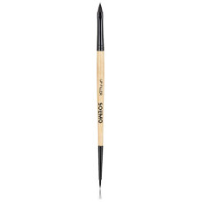 Deals, Discounts & Offers on Beauty Care - Amazon Brand - Solimo 2-in-1 Makeup Brush, Lip Filler and Lip Liner Brush, with Wooden Handle