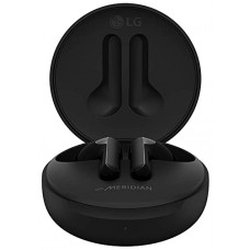 Deals, Discounts & Offers on Headphones - LG Tone Free FN6 UV Nano, Meridian Sound, Wireless Charging, Bluetooth Version 5.0, IPX4, Voice Command, LG Tone Free App Bluetooth Truly Wireless in Ear Earbuds with Mic and Ganesha Case (Black)