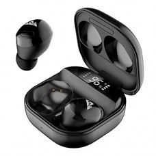 Deals, Discounts & Offers on Headphones - Wecool Moonwalk M3 ENC Earbuds with Bluetooth V 5.3, High Bass For Music Lovers, Touch Control Earpods With HD Stereo Sound, 32 Hours Battery, Digital Display, IPX 5 (Black)