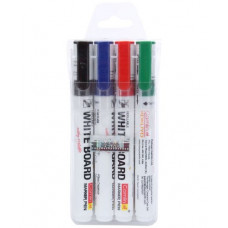 Deals, Discounts & Offers on Stationery - Camlin PB White Board Marker - Pack of 4 Assorted Colors (Black, Blue, Red, Green)