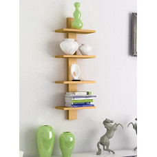 Deals, Discounts & Offers on Furniture - Home Sparkle Engineered Wood Wall Shelves | Wall Mounted 4 Tier Rack Wooden Shelf
