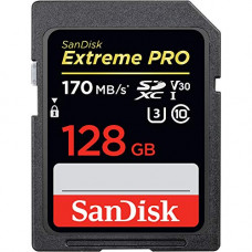 Deals, Discounts & Offers on Accessories - SanDisk 128GB Extreme Pro SDXC UHS-I Card - C10, U3, V30, 4K UHD, SD Card - SDSDXXY-128G-GN4IN
