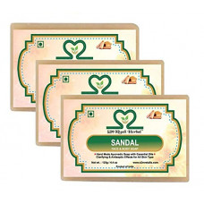 Deals, Discounts & Offers on Beauty Care - Khadi Sandalwood Soap 125 gm (Pack of 3) by Parvati Gramodyog Herbal Products - Made in India
