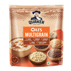 Deals, Discounts & Offers on  - Quaker Multigrain Oats, 600 g | Rolled Oats with Wheat, Barley, Ragi, Flax Seeds | Dalia | Breakfast Cereals | Porridge | Oats Plus | Daliya