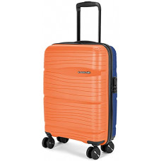 Deals, Discounts & Offers on  - Nasher Miles Nicobar Hard-Sided Polypropylene Cabin Luggage Orange and Blue 20 inch |55cm Trolley Bag