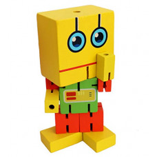 Deals, Discounts & Offers on Toys & Games - Toyshine Wooden My First Robot Deformation Elastic Robot