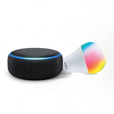 Deals and Offers on - Echo Dot (3rd Gen, Black) + Wipro 9W LED Smart Color Bulb combo - Works with Alexa - Smart Home starter kit Deals, Discounts & Offers on - Echo Dot (3rd Gen, Black) + Wipro 9W LED Smart Color Bulb combo - Works with Alexa - Smart Home starter kit