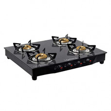Deals and Offers on - Lifelong Glass Top Gas Stove, 4 Burner Gas Stove, Black (ISI Certified,1 year warranty with Doorstep Service) Deals, Discounts & Offers on - Lifelong Glass Top Gas Stove, 4 Burner Gas Stove, Black (ISI Certified,1 year warranty with Doorstep Service)