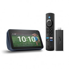 Deals and Offers on - All New Echo Show 5-2nd Gen (Blue) combo with Fire TV Stick Lite Deals, Discounts & Offers on - All New Echo Show 5-2nd Gen (Blue) combo with Fire TV Stick Lite