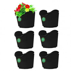 Deals, Discounts & Offers on Gardening Tools - TrustBasket Vertical Gardening Hanging Pots/Planters(Large) - Set of 6 | Plastic Vertical Wall Hanging Pouches for Home & Outdoor Balcony Garden Decor |Wall Hanging Pouches