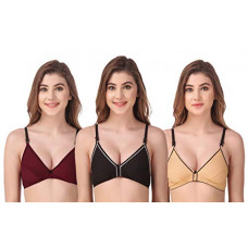 Deals, Discounts & Offers on Women - [Size 32] EMPISTO Women's Cotton Non Padded Wired Bra (Pack of 3)