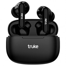 Deals, Discounts & Offers on Headphones - Truke Air Buds Lite True Wireless Earbuds with AI Powered Noise Cancellation | Auto Play/Pause | AAC Codec Support | 48Hrs Playtime | 55ms Ultra Low Latency | Bluetooth 5.1 | IPX4 (Black)