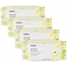 Deals, Discounts & Offers on  - Amazon Brand - Solimo Refreshing Wet Wipes, Lemon Grass - 30 Wipes (Pack of 4)