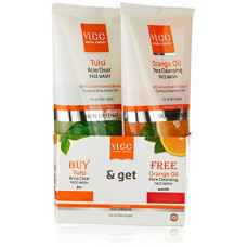 Deals, Discounts & Offers on Beauty Care - VLCC Tulsi Face Wash, 150ml with Free Orange Oil Face Wash, 150ml