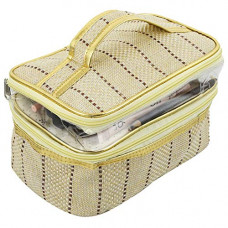 Deals, Discounts & Offers on  - Heart Home Jute Design Make Up Kit Cum Cosmetic Kit, Jewellery Kit, Pouches