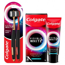 Deals, Discounts & Offers on  - Colgate Visible White O2 Teeth Whitening Toothpaste - Aromatic Mint 50g & Colgate Visible White O2 Toothbrush Ultra Soft - 2pcs
