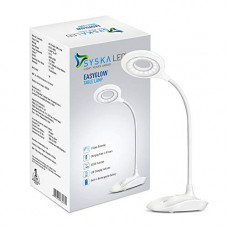 Deals, Discounts & Offers on  - Syska SSK-TL-8602L EASYGLOW 4W LED Table lamp with 3 Stage Dimming Light(White,Pack of 1)