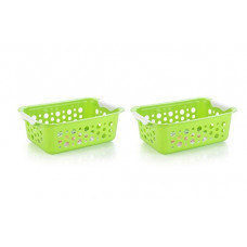 Deals, Discounts & Offers on  - Nayasa Plastic Spotty No. 2 Fruit Basket (Green)