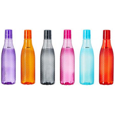 Deals, Discounts & Offers on  - Amazon Brand - Solimo Plastic Fridge Bottle Set (6 pieces, 1L, Checkered pattern, Multicolour)
