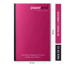 Deals and Offers on Stationery - Papergrid Notebook - Ultra Long Book (33 cm x 21 cm), Unruled, 84 Pages, Soft Cover - Pack of 12 Deals, Discounts & Offers on Stationery - Papergrid Notebook - Ultra Long Book (33 cm x 21 cm), Unruled, 84 Pages, Soft Cover - Pack of 12
