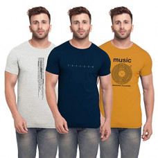 Deals, Discounts & Offers on Men - [Size M] BULLMER Men's Regular Fit T-shirt (Set of 3)