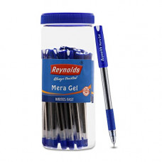 Deals, Discounts & Offers on Stationery - Reynolds MERA GEL 30 PENS JAR, BLUE Gel Pen I Lightweight Gel Pen With Comfortable Grip