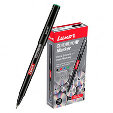 Deals, Discounts & Offers on Stationery - Luxor 1236 CD/DVD/OHP Marker - Green - Box of 10