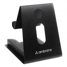 Deals, Discounts & Offers on Mobile Accessories - Ambrane Mobile Holding Stand, 180 Perfect View, Premium Metal Body, Wide Compatibility, Multipurpose, Anti-Skid Design (UniStand, Black)