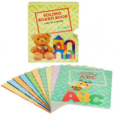 Deals, Discounts & Offers on Books & Media - Amazon Brand - Solimo Long Board Book, Set of 10 (Alphabets, Fruits, Numbers, Vegetables, Words, Animals, Birds, Vehicles, General Knowledge, Nursery Rhymes) worth Rs. 1099