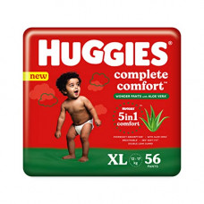 Deals, Discounts & Offers on Baby Care - Huggies Complete Comfort Wonder Pants with Aloe Vera, Extra Large (XL) size baby diaper pants, 56 count