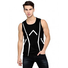 Deals, Discounts & Offers on Men - [Size XS] Jump Cuts Men's Printed Round Neck Sleeveless Black and White Cotton Slim Fit Vest