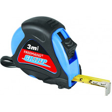 Deals, Discounts & Offers on Home Improvement - Freemans Gripp 3m:16mm Steel Inchi Measuring Tape (Blue)