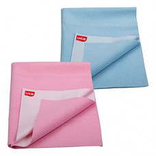 Deals, Discounts & Offers on Baby Care - LuvLap Instadry Sheet Large (Sky Blue & Baby Pink) Pack of 2