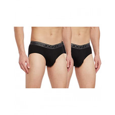 Deals, Discounts & Offers on Men - [Size S] Jockey Men's Super Combed Cotton Briefs with Ultrasoft and Durable waistband (Pack of 2) 8037_Black_S