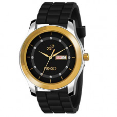 Deals, Discounts & Offers on Men - PIRASO Stunning Look Crystals Studded in Dial with Day and Date Display Chain Watch